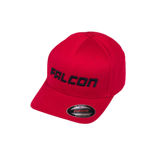 CURVED VISOR HAT  RED/BLACK  LG/XL