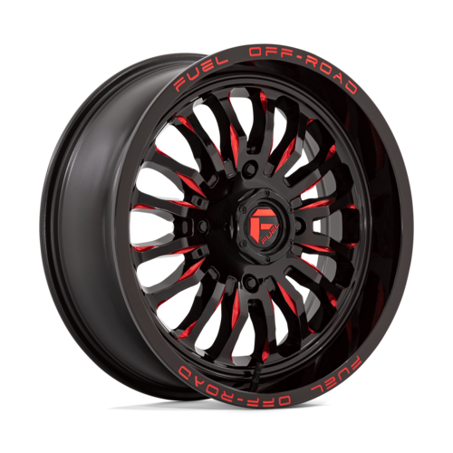 D822 18X7 4X137 G-BLK MILL-RED 13MM